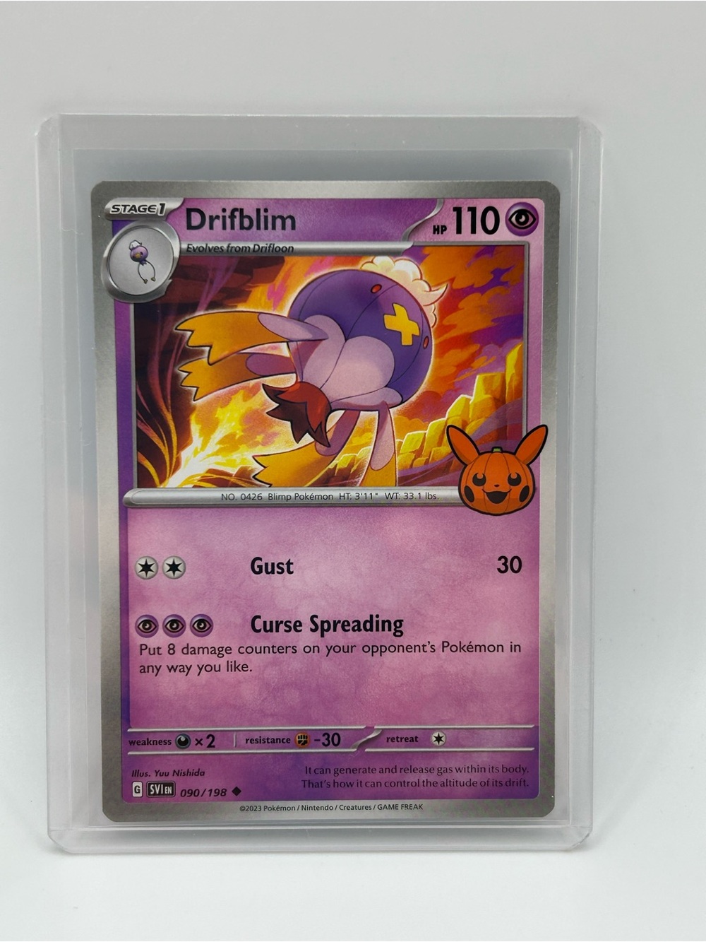 Drifblim Pokémon 🎃 Trick or Trade Card